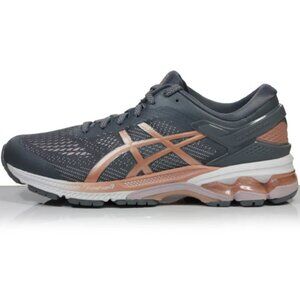 WOMENS 8 ASICS GEL KAYANO 26 RUNNING SHOES Grey Copper Medium NR Mint Condition